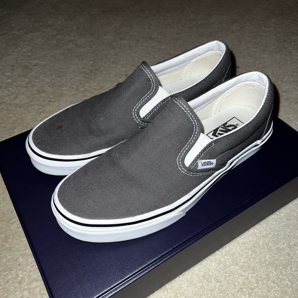 Grey Vans Slip On